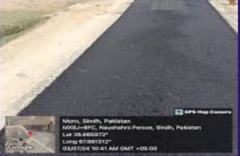 Rural road construction at Naushero Feroz District
